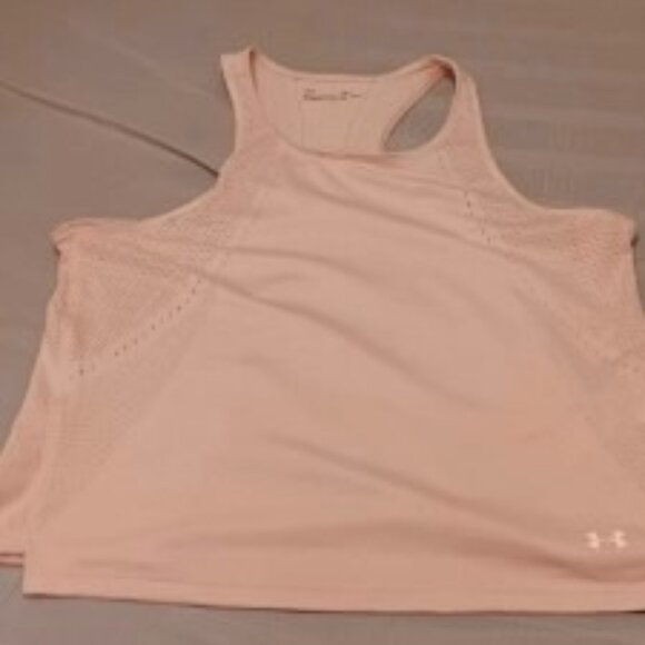 Under Armour Fitted T-Back Tank Top, Pink Womens Medium, Very Clean No Flaws - Picture 1 of 11